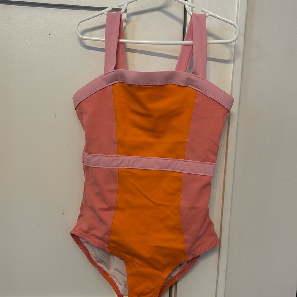 Hanna Andersson color block one piece swimsuit - size 130 (8)